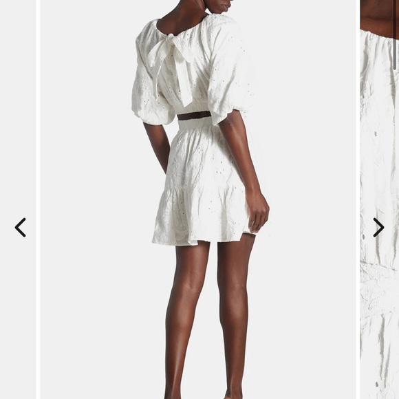 NWT En Saison cut out mini dress with puff sleeves - Picture 2 of 8